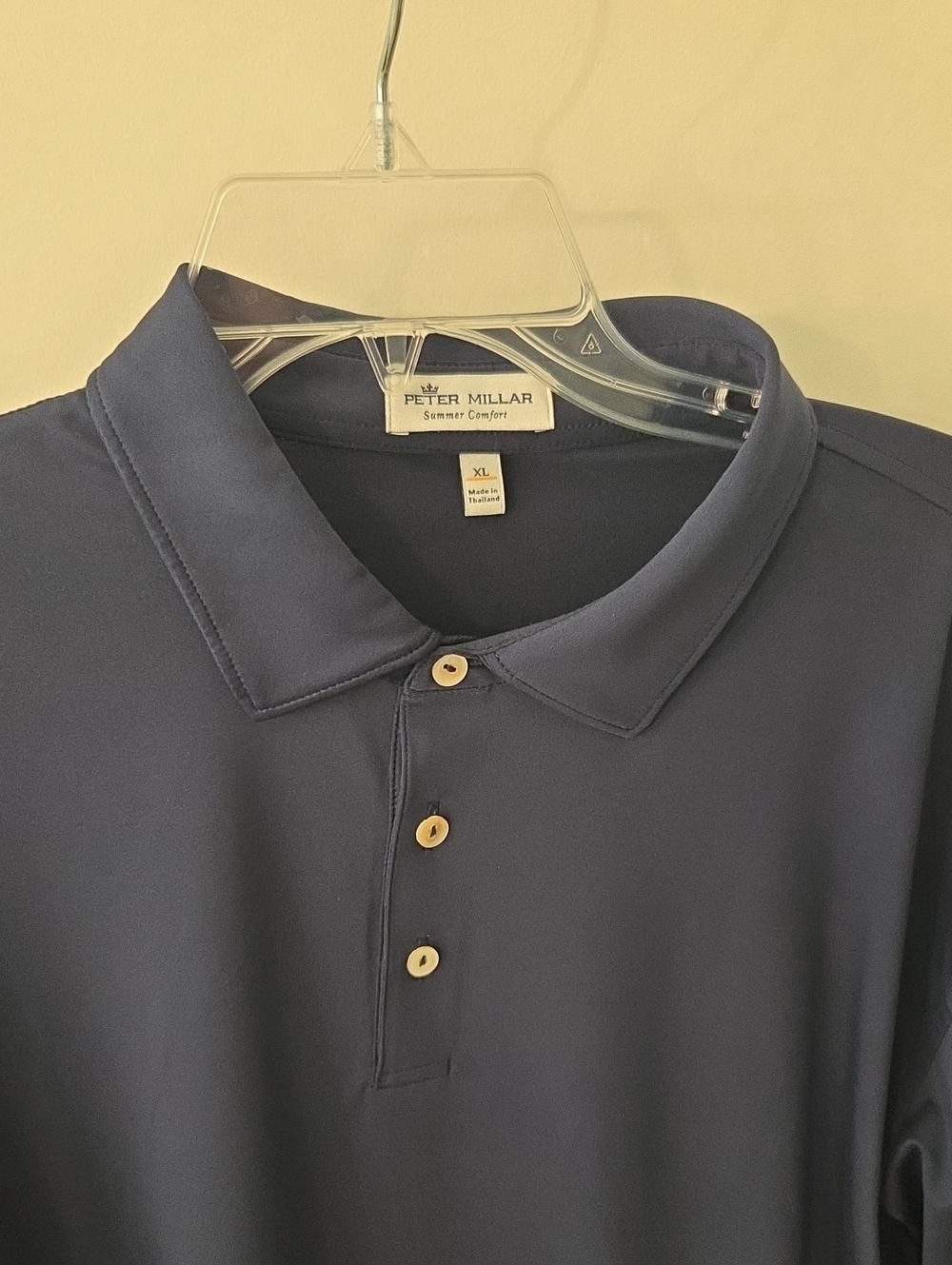 Peter Millar Men's Classic Navy Polo, Summer Comfort Spandex/poly, XL, LIKE NEW